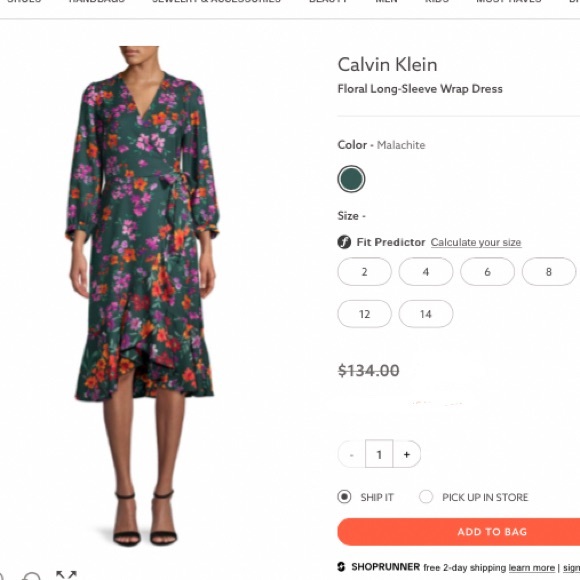 Floral wrap dress Calvin Klein - Picture 7 of 7